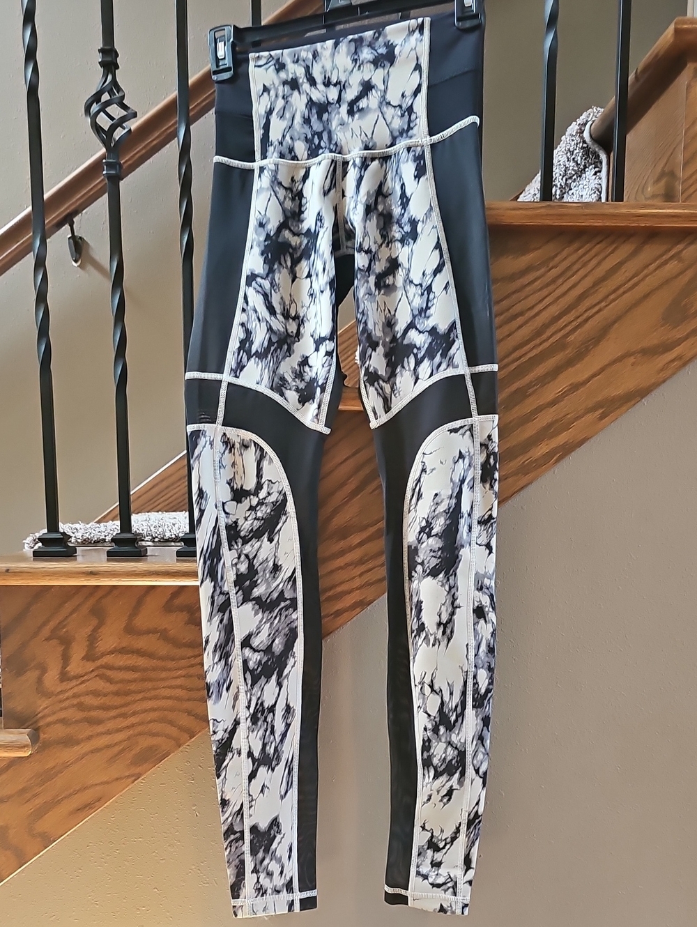 lululemon athletica Black and White Marble Print Leggings